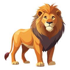 Fototapeta premium a colorful carton style lion picture