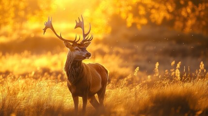 Obraz premium Deer in tall grass