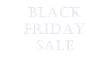 Light Purple Text Black Friday Sale on Transparent Background.
