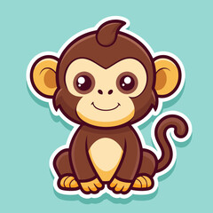 Cute little monkey with a cute face