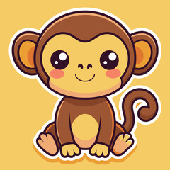 Cute little monkey with a cute face