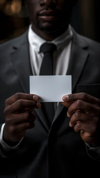 Bisglietto da visita tenuto in mano da business man, template 