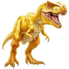 Yellow T-Rex Dinosaur Illustration
