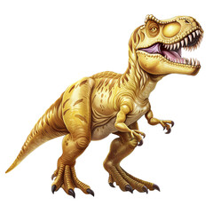 Yellow T-Rex Dinosaur Illustration
