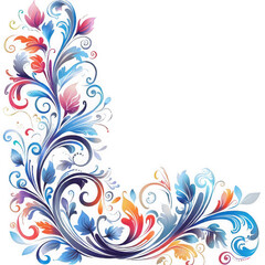 Floral Decoration with Vintage-Inspired Botanical Design on Transparent Background