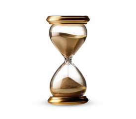 Hourglass Isolated on Transparent Background: Elegant Clip Art