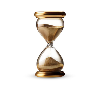 Hourglass Isolated on Transparent Background: Elegant Clip Art