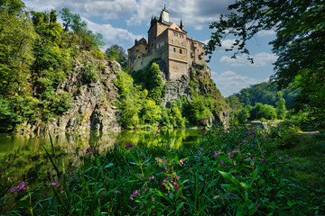 Fototapeta premium Burg Kriebstein - Sachsen - Deutschland - Mittelsachsen - Kriebethal - Höhenburg - Spornburg - Ostdeutschland - Castle in Saxony - Zschopau 