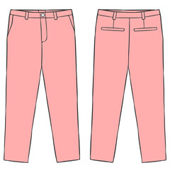 light pink formal trousers pants mockup