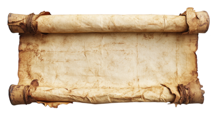 Old Scroll Paper with Grunge Texture and Border