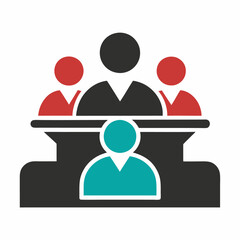 Jury group committee icon. Vector illustration design