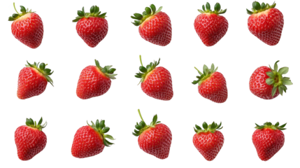 Red Strawberries Checkerboard Pattern Glitch Effect