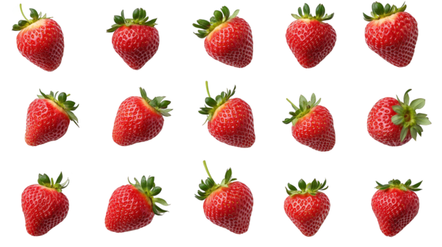 Red Strawberries Checkerboard Pattern Glitch Effect