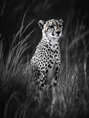 Fototapeta premium Cheetah in Tall Grass