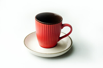 cup of coffee on white background