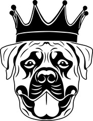 Boerboel Wearing A Crown