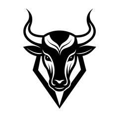 Minimalist Golden Bull Logo Vector Art - Elegant and Modern Design