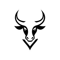 Minimalist Golden Bull Logo Vector Art - Elegant and Modern Design