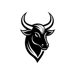 Minimalist Golden Bull Logo Vector Art - Elegant and Modern Design
