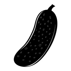 vector silhouette of a Cucumber