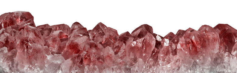red ruby stripe with dark large crystals