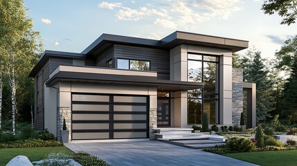 A modern exterior minimalist house design 