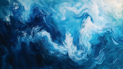 Abstract Ocean Waves: Fluid & Dynamic Art 1