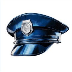 police blue hat illusttrated