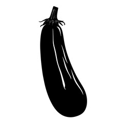 vector silhouette of a Zucchini