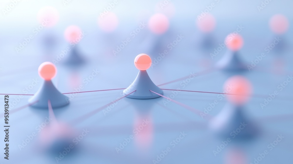 Poster a group of people are connected by a string