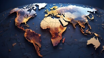 lovely global map. Artificial Intelligence