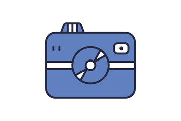 Camera icon. icon related to action plan. suitable for web site, app, user interfaces. flat line icon style