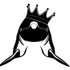 Dolphin Wearing A Crown © VektorzDesign