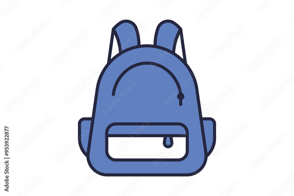 Poster backpack icon. icon related to action plan. suitable for web site, app, user interfaces. flat line i