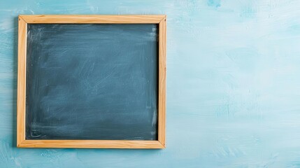 Empty blackboard sign with decorative border, isolated, ideal for personalized messages, blackboard signage, unique, customizable
