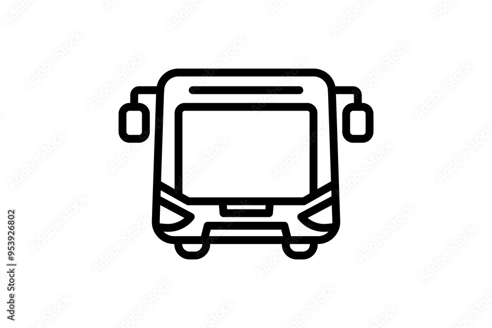 Poster bus icon. icon related to action plan. suitable for web site, app, user interfaces. line icon style