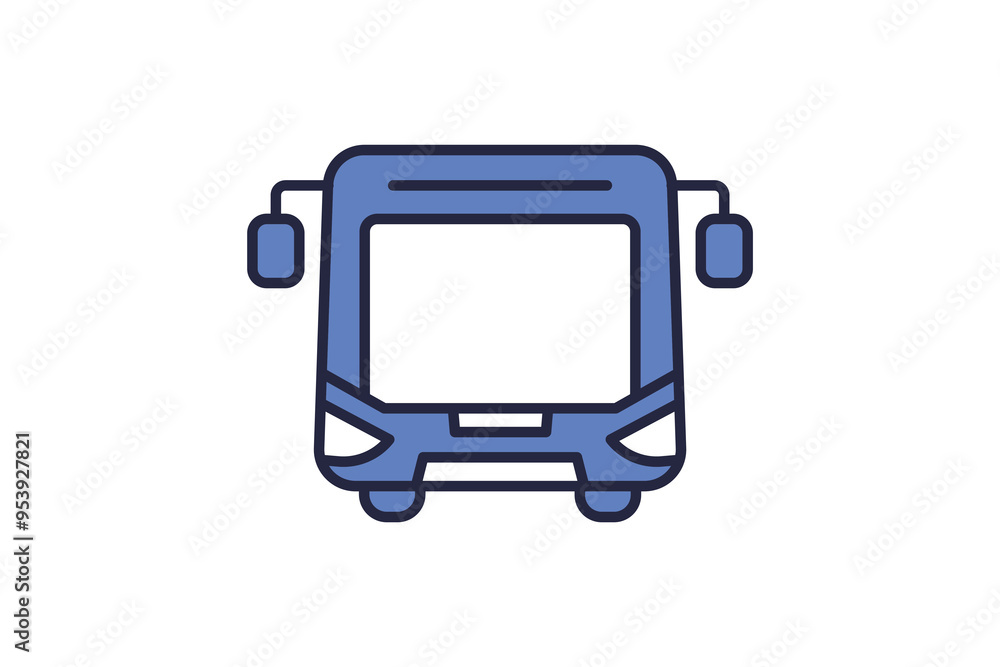 Poster bus icon. icon related to action plan. suitable for web site, app, user interfaces. flat line icon s