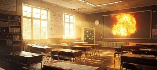 Interactive Classroom Lesson on Natural Disasters with Engaging Visuals for Educational Purposes