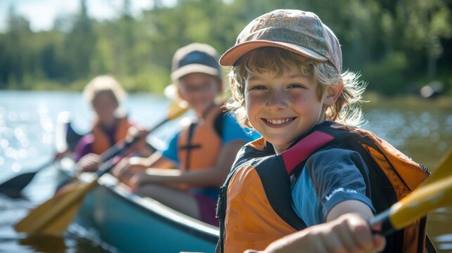Kids Canoeing at Summer Camp: Fun Outdoor Activities for Digital Detox and Nature Connection