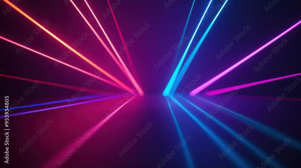 Aufkleber dynamic laser show: multi-colored lasers moving rapidly in different directions create an exciting a