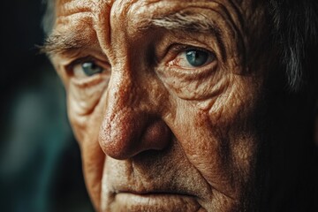 Obraz premium Older man's facial features