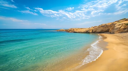 Obraz premium tropical and peaceful beach with water Waves 