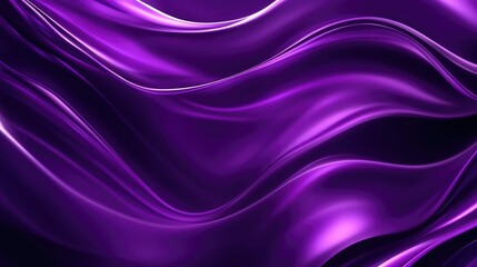 Flowing purple waves creating a luxurious and dynamic abstract background