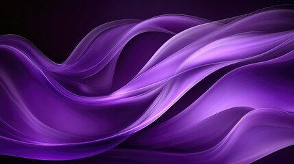Flowing purple waves creating a luxurious and dynamic abstract background