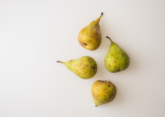 Pears isolated over white background