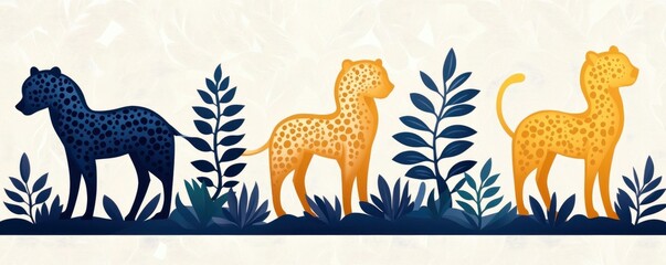 Abstract contemporary leopard seamless design. Trendy background with animals.