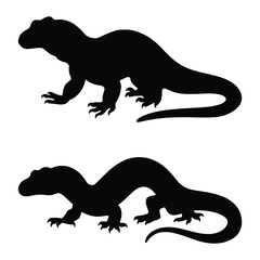 Komodo Dragon Clip Art of Reptile Species