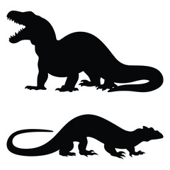 Komodo Dragon Clip Art of Reptile Species