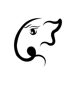 recommend clip art:  Lord Ganesh line art - Ganesh Face art - Ganesh Chaturthi - Ganapati Festival. isolated on white background.eps10