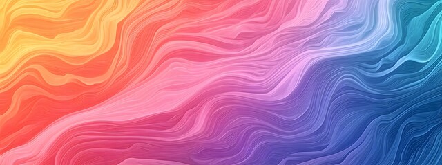 Obraz premium Colorful gradient background with a wavy texture. Abstract pattern of waves for design, banner, and wallpaper